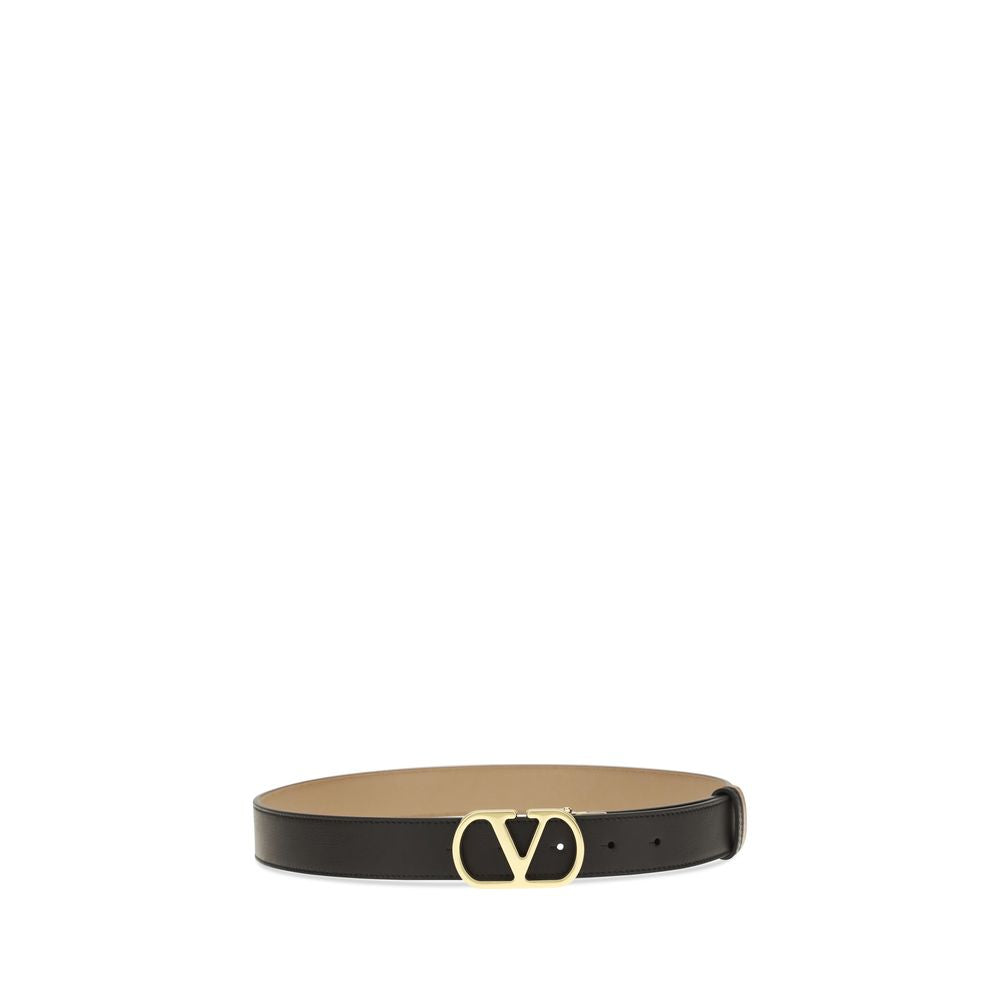 Ceinture Valentino Garavani en cuir noir Bos Taurus