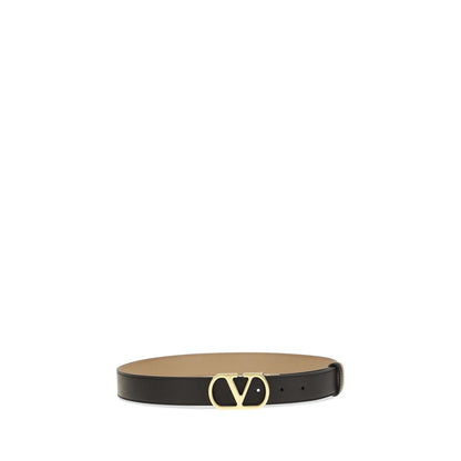 Ceinture Valentino Garavani en cuir noir Bos Taurus