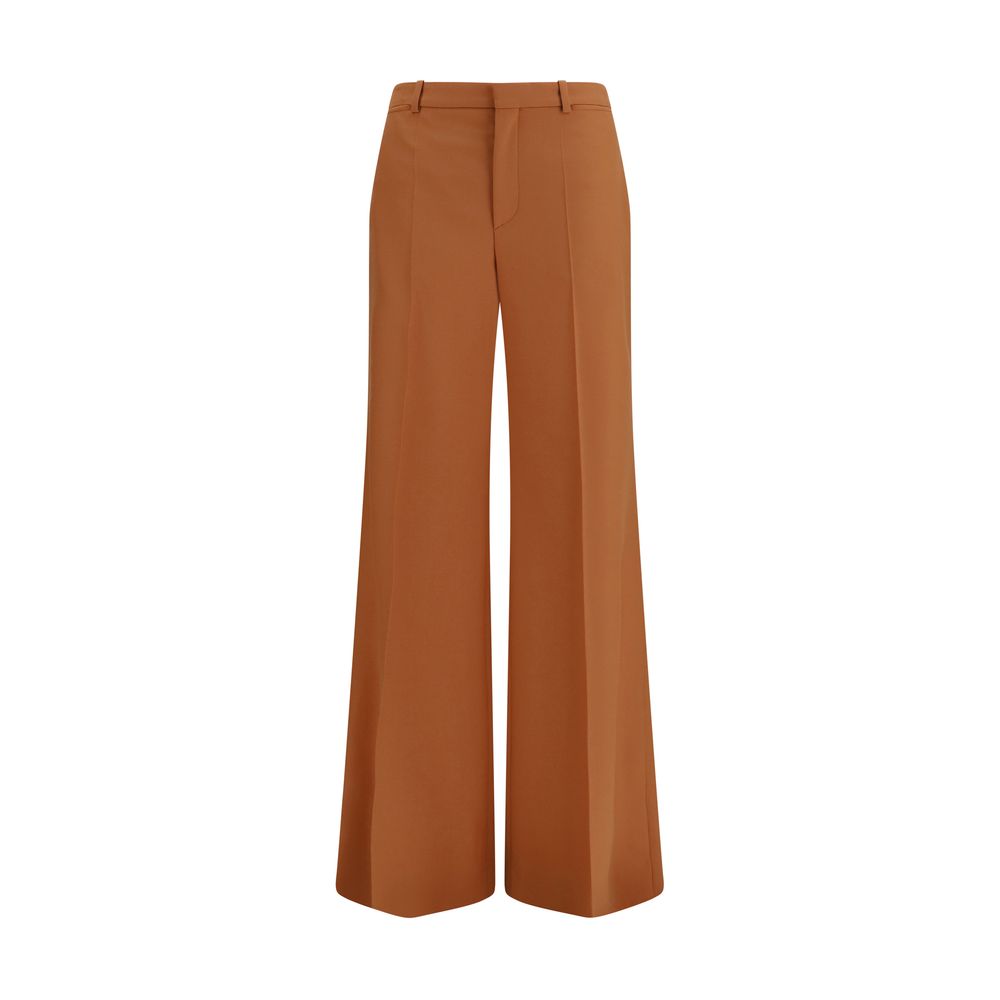 Pantalones acampanados Chloé de algodón naranja
