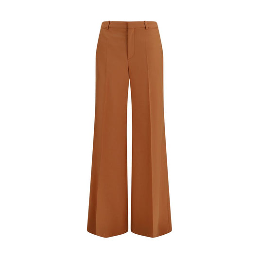 Pantalones acampanados Chloé de algodón naranja
