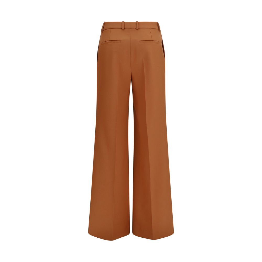 Pantalones acampanados Chloé de algodón naranja
