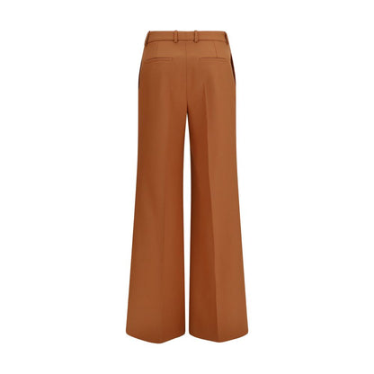 Pantalones acampanados Chloé de algodón naranja