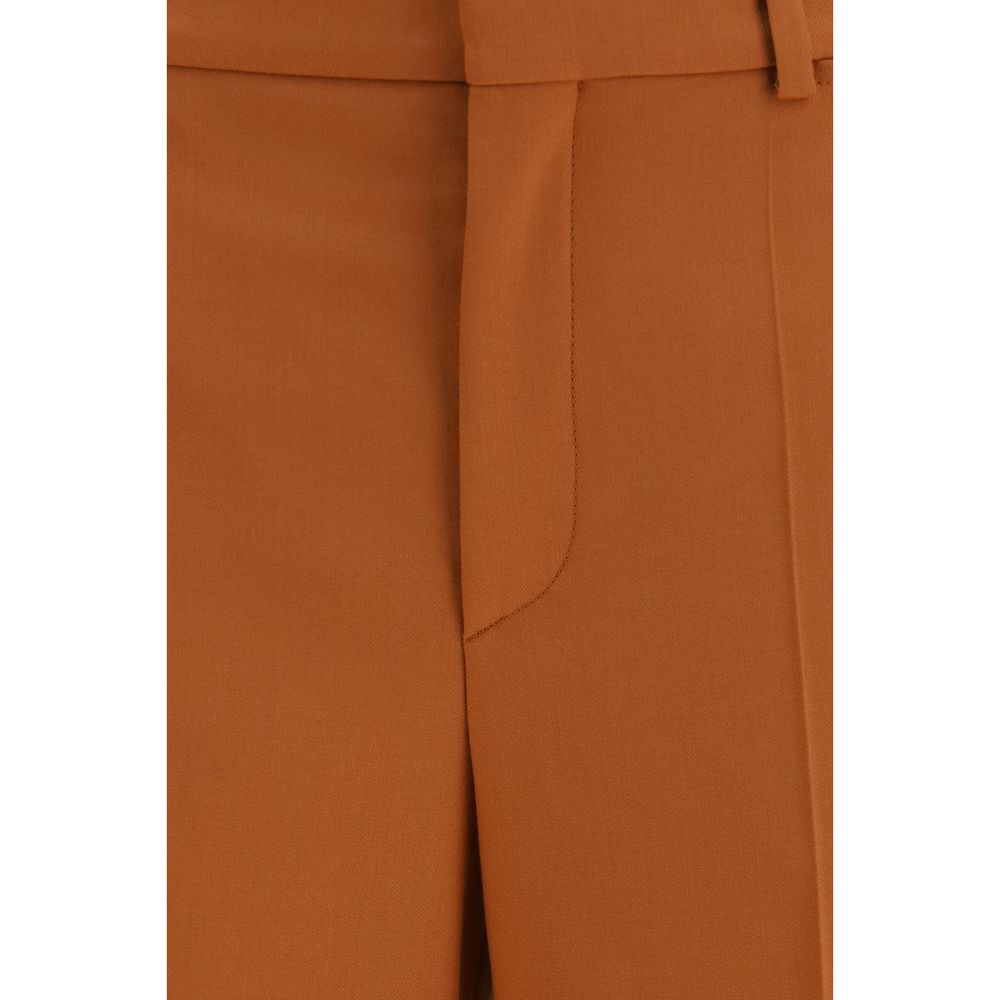Pantalones acampanados Chloé de algodón naranja