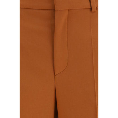 Pantalones acampanados Chloé de algodón naranja