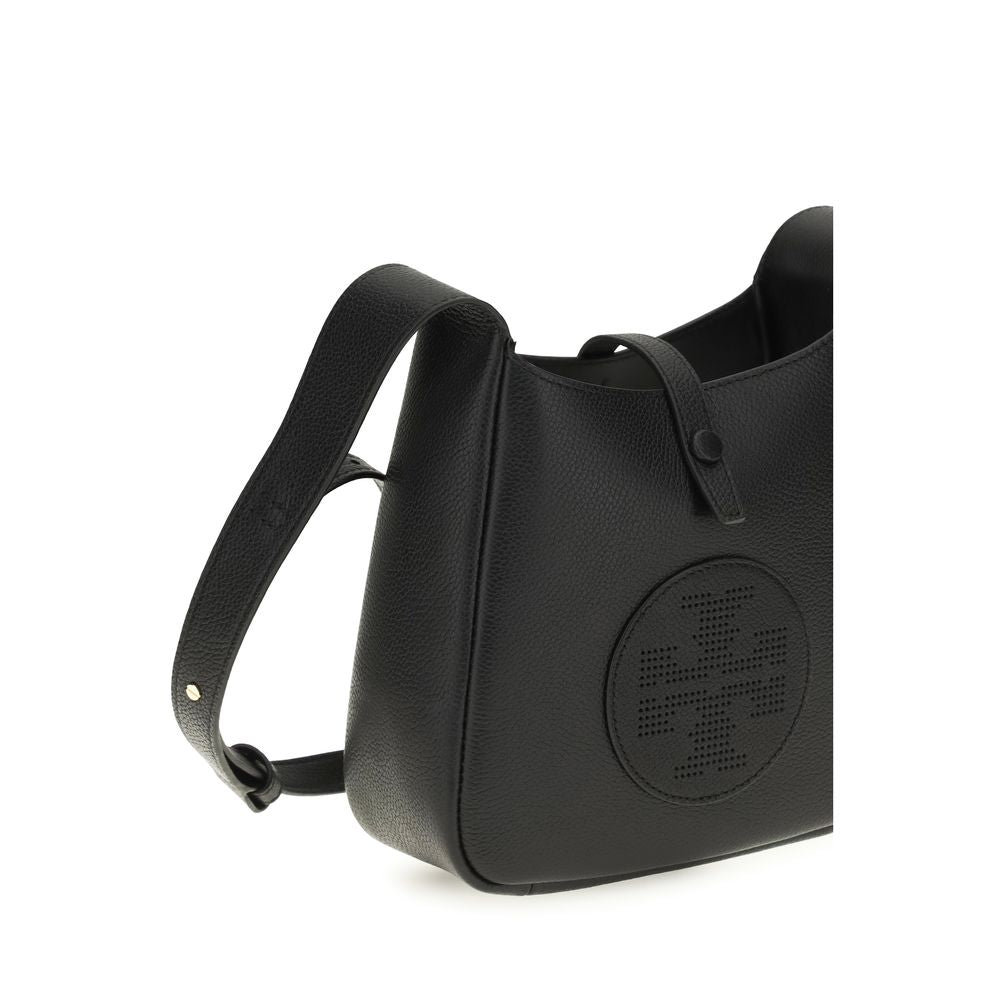 Bolso de hombro Tory Burch Bos Taurus de piel de becerro negra