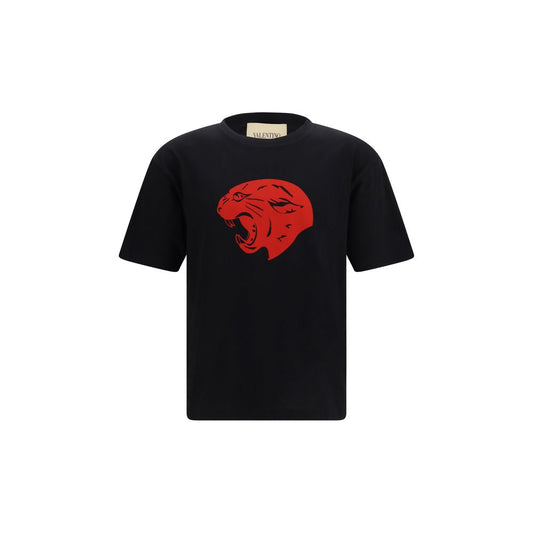 Camiseta de algodón negra Valentino Garavani