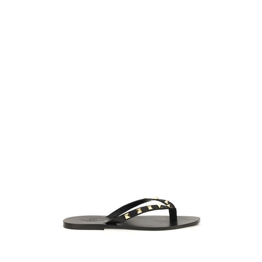 Valentino Garavani Bos Taurus Sandals - Black Cowhide