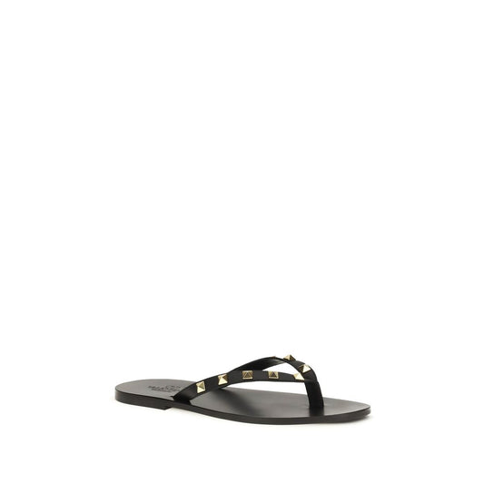 Valentino Garavani Bos Taurus Sandals - Black Cowhide