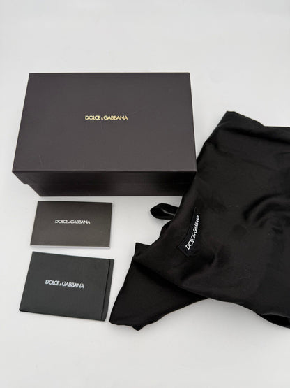 Portefeuille chaîne avec plaque logo sur le devant WOC Dolce & Gabbana