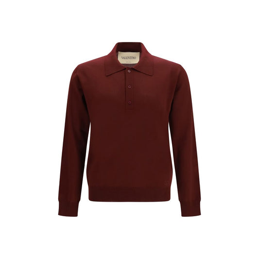 Polo de lana burdeos con manga larga Aries de Valentino Garavani