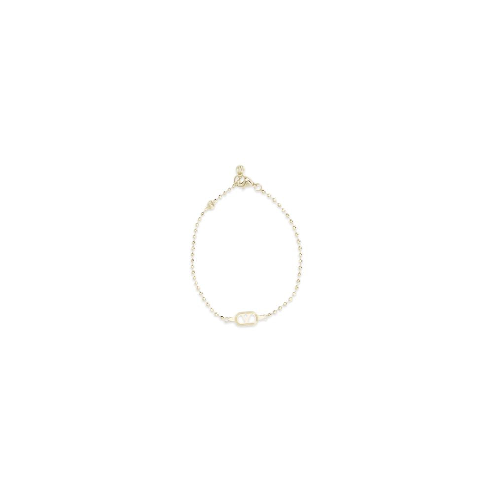 Valentino Garavani Bracelet Ovalette Métal Doré