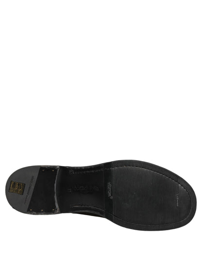 Chaussures de ville Derby à lacets en cuir noir Dolce & Gabbana pour homme