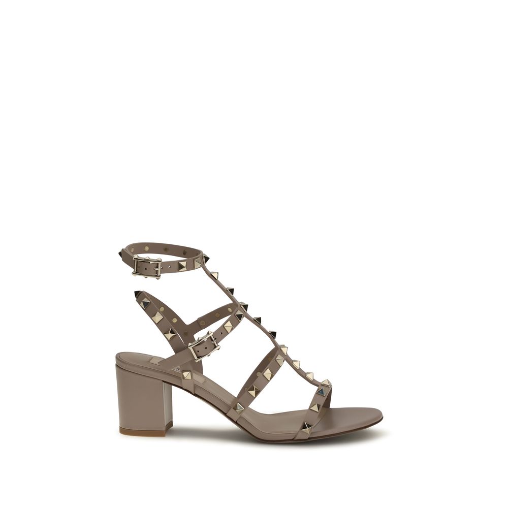 Sandalias Valentino Garavani Beige de Piel de Becerro con Tiras Modelo Bos Taurus
