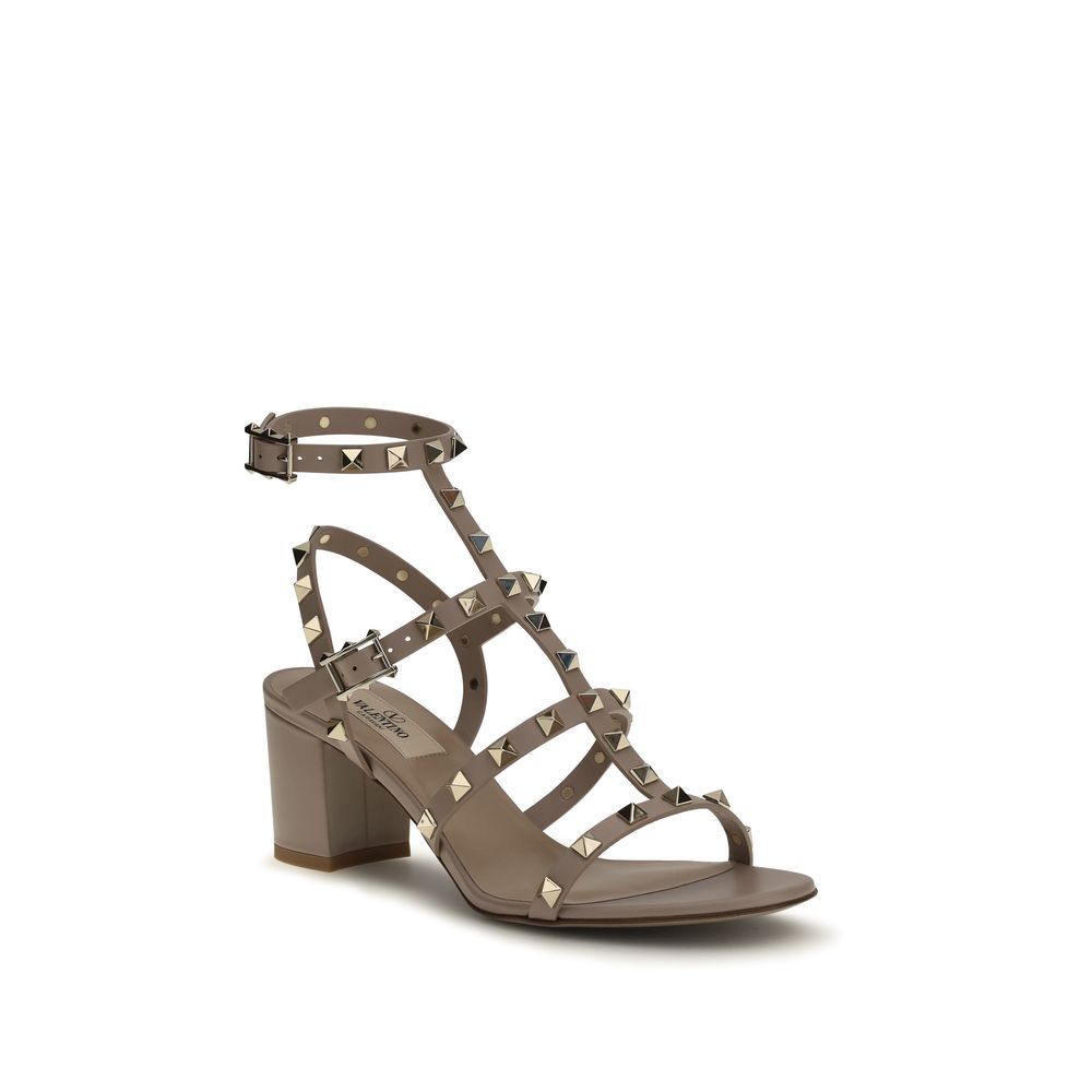 Sandalias Valentino Garavani Beige de Piel de Becerro con Tiras Modelo Bos Taurus