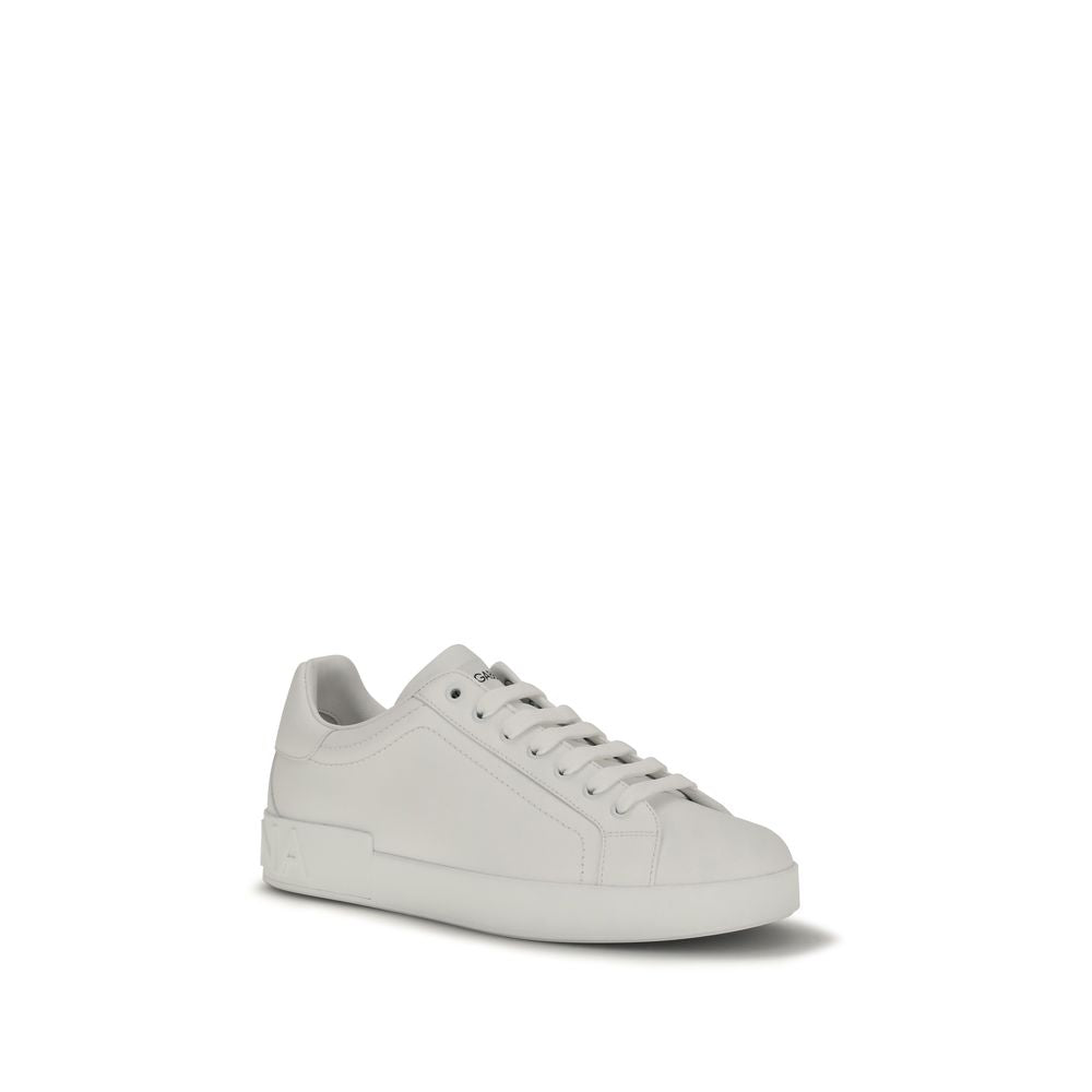 Dolce & Gabbana Baskets en cuir de veau blanc Bos Taurus