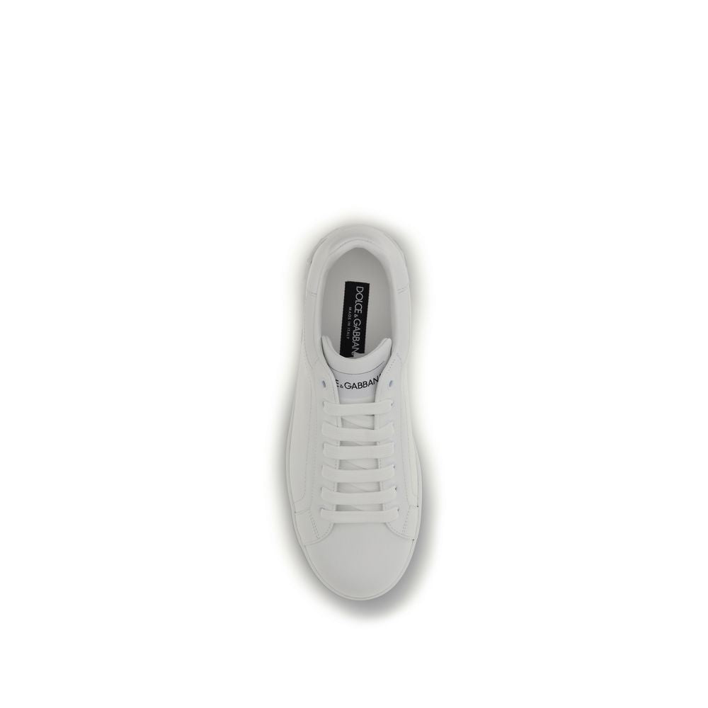 Dolce & Gabbana Baskets en cuir de veau blanc Bos Taurus
