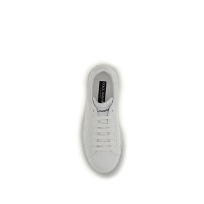Dolce & Gabbana Baskets en cuir de veau blanc Bos Taurus
