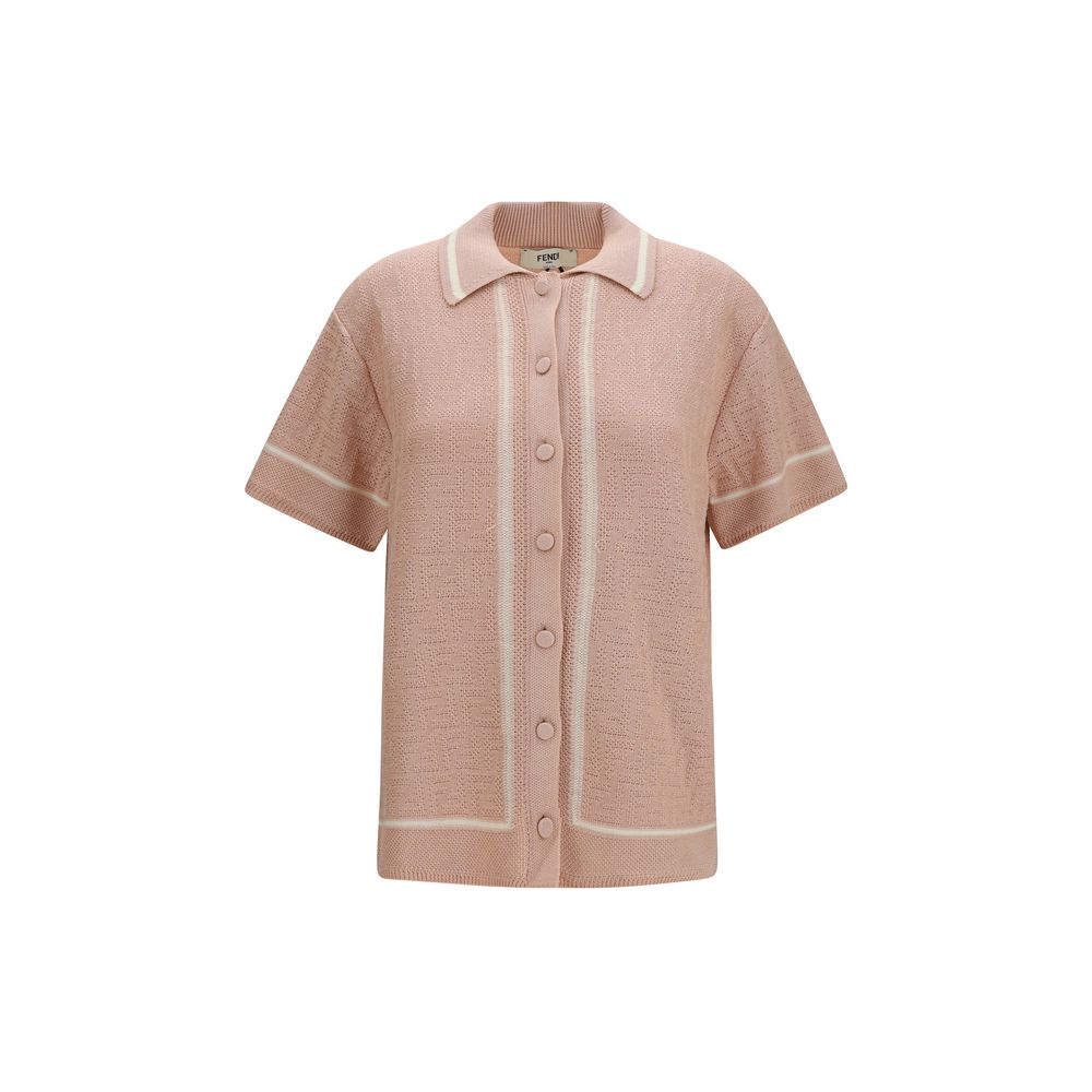 Camisa de manga corta de algodón multicolor Fendi