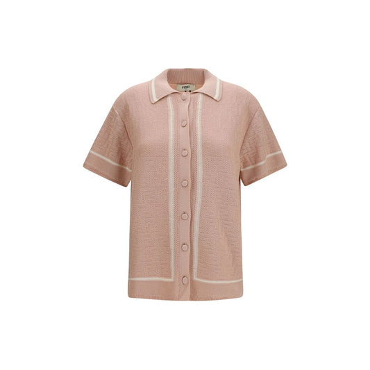 Camisa de manga corta de algodón multicolor Fendi