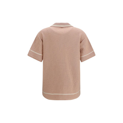 Camisa de manga corta de algodón multicolor Fendi