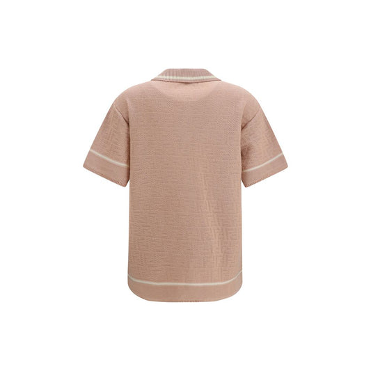 Camisa de manga corta de algodón multicolor Fendi