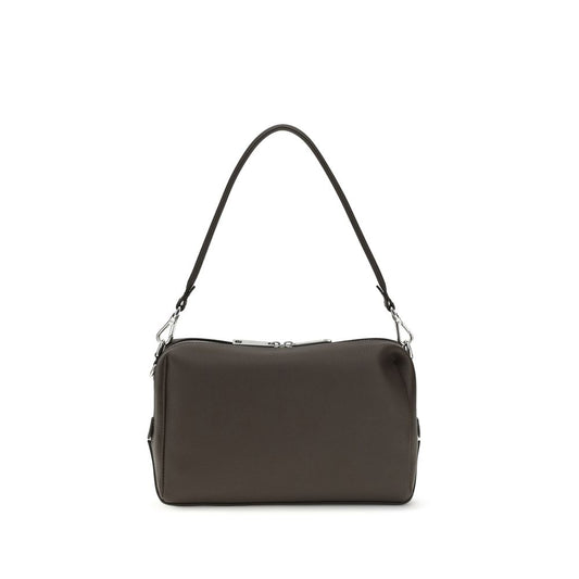 Bolso de hombro Fendi de piel de becerro marrón Bos Taurus