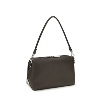 Bolso de hombro Fendi de piel de becerro marrón Bos Taurus