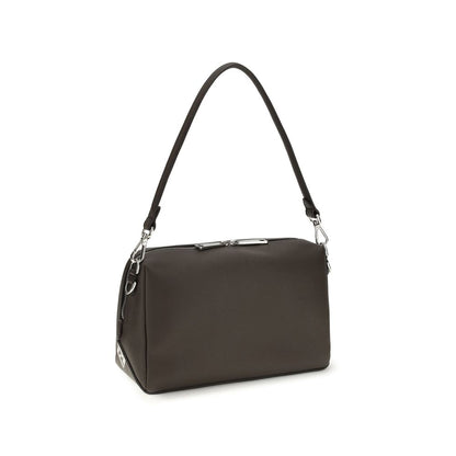 Bolso de hombro Fendi de piel de becerro marrón Bos Taurus