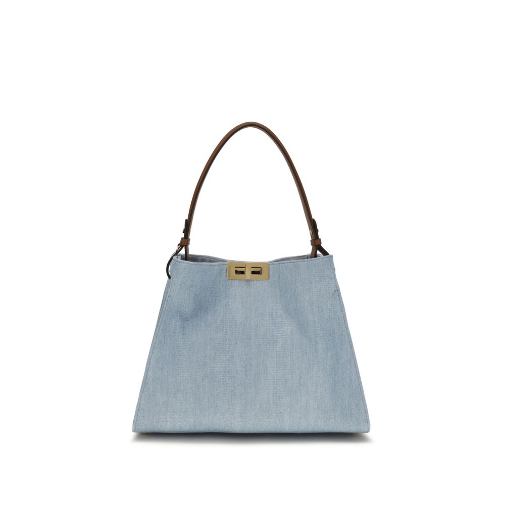 Bolso de mano Fendi de algodón azul