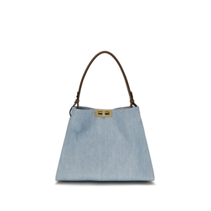 Bolso de mano Fendi de algodón azul