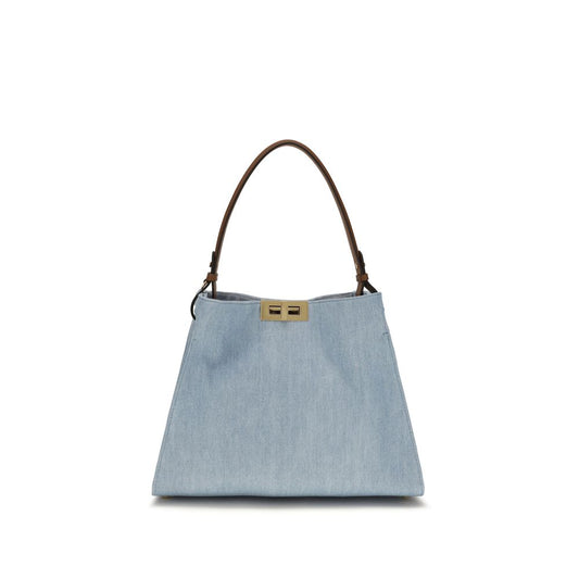 Bolso de mano Fendi de algodón azul
