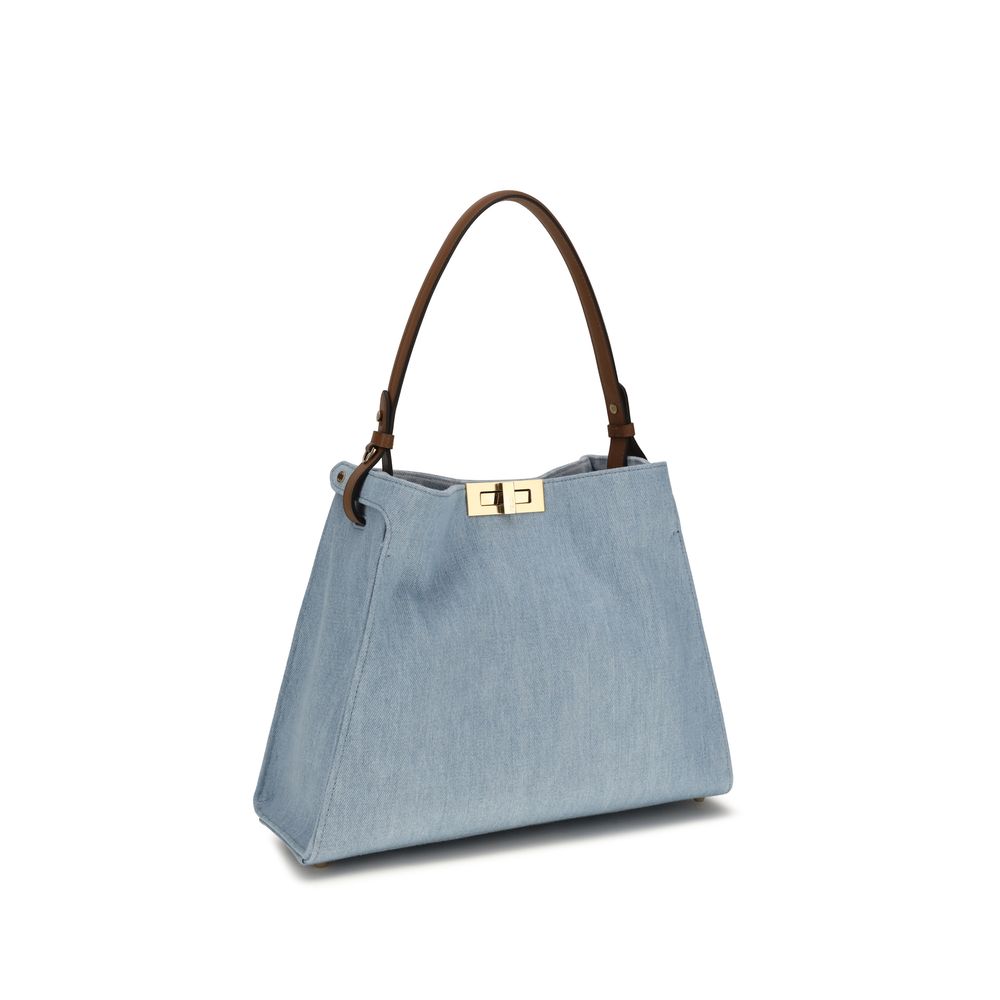 Bolso de mano Fendi de algodón azul