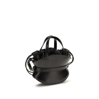 Bolso de Hombro Balmain de Piel de Becerro Negra Bos Taurus