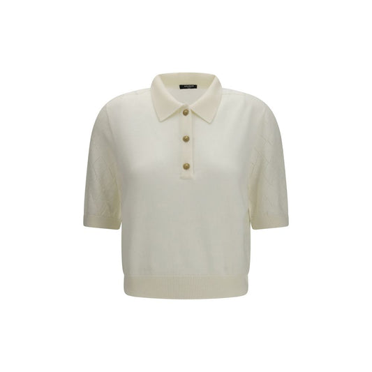 Polo Balmain Oves Aries de Lana Blanca