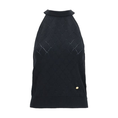 Camiseta sin mangas Oves Aries de lana negra de Balmain