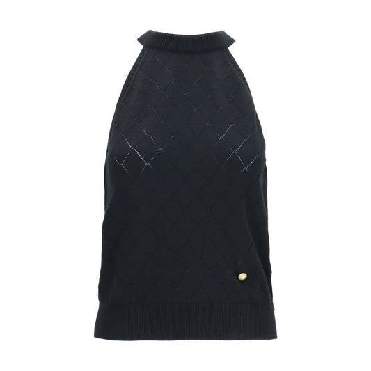Camiseta sin mangas Oves Aries de lana negra de Balmain