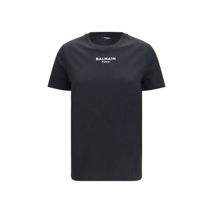 Balmain Black Cotton T-Shirt with Timeless Minimalist Design