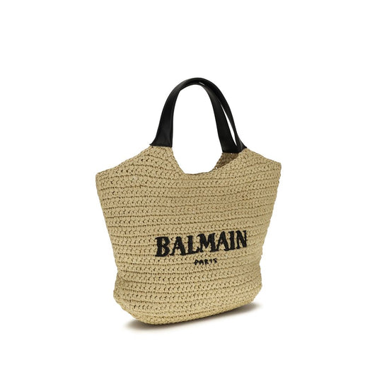 Bolso de hombro Balmain de viscosa beige