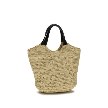 Bolso de hombro Balmain de viscosa beige