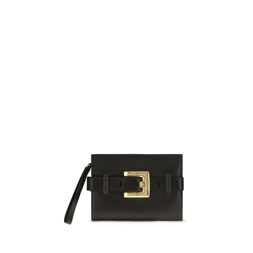Bolso de mano Balmain Negro de Piel de Cordero Ovis Aries