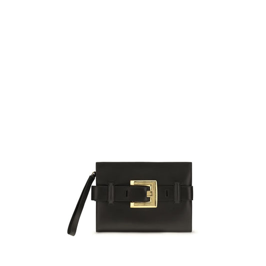 Bolso de mano Balmain Negro de Piel de Cordero Ovis Aries