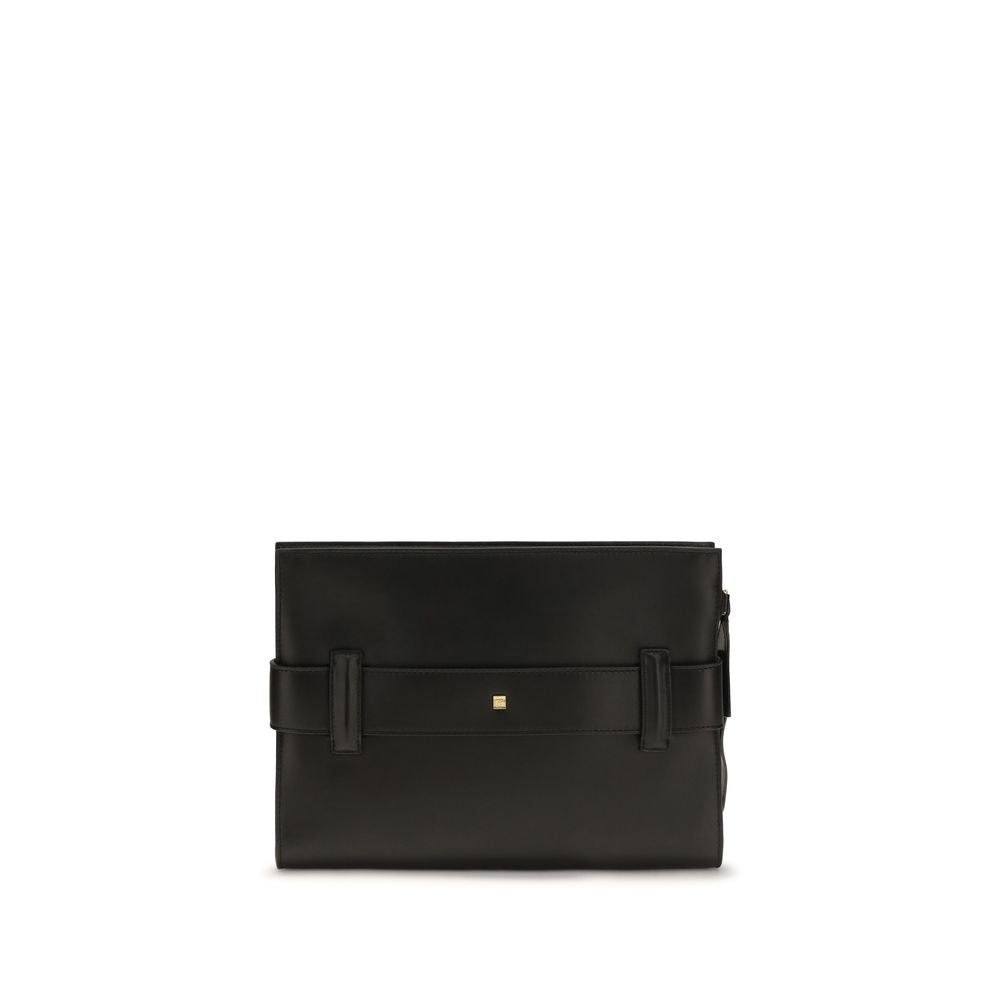 Bolso de mano Balmain Negro de Piel de Cordero Ovis Aries