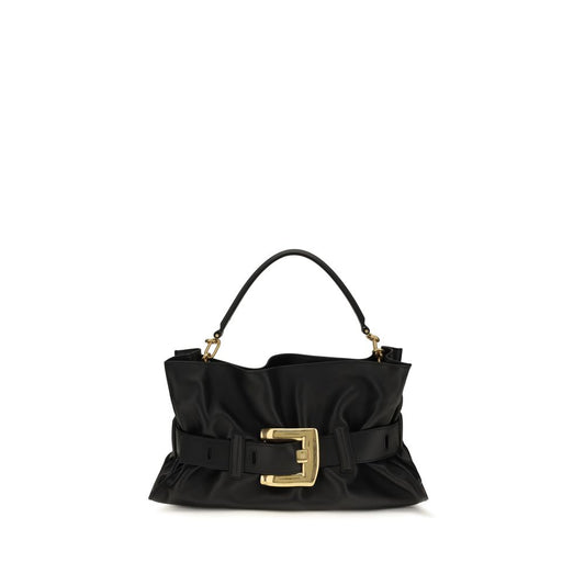 Bolso de mano Balmain de piel de becerro negra Bos Taurus