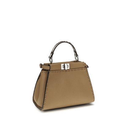Bolso de mano Fendi de piel de becerro beige Bos Taurus