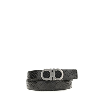 Ceinture Ferragamo Bos Taurus en cuir de veau noir classique