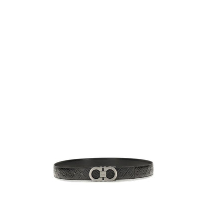 Ceinture Ferragamo Bos Taurus en cuir de veau noir classique