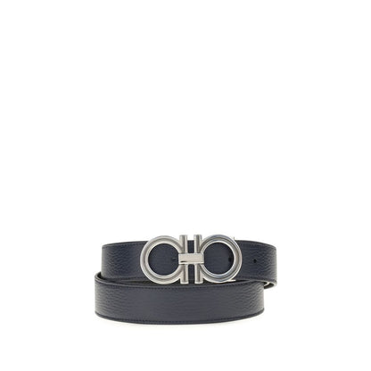 Blue Leather Ferragamo Belt Regular Fit Bos Taurus Collection