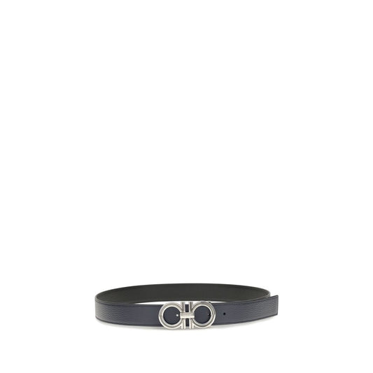 Cinturón Azul Piel Ferragamo Ajuste Regular Colección Bos Taurus