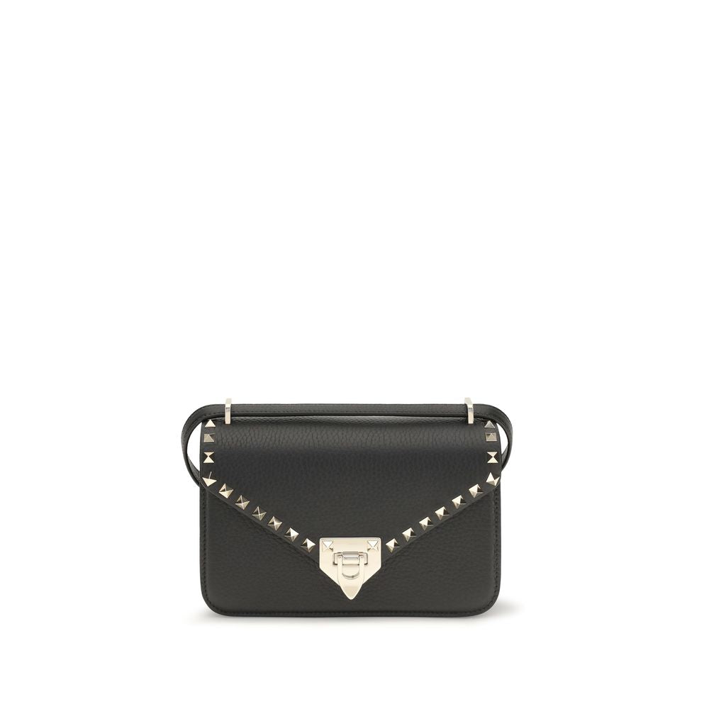 Sac porté épaule noir Valentino Garavani en cuir de veau Bos Taurus