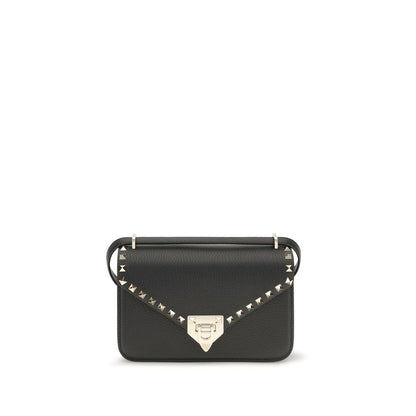 Sac porté épaule noir Valentino Garavani en cuir de veau Bos Taurus